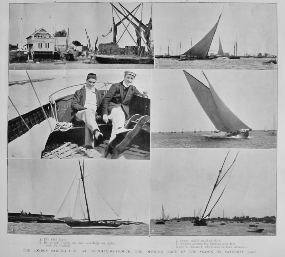 The London Sailing Club at Burnham-on-Crouch.- The Opening Race of the Season on Saturday Last.  1904.