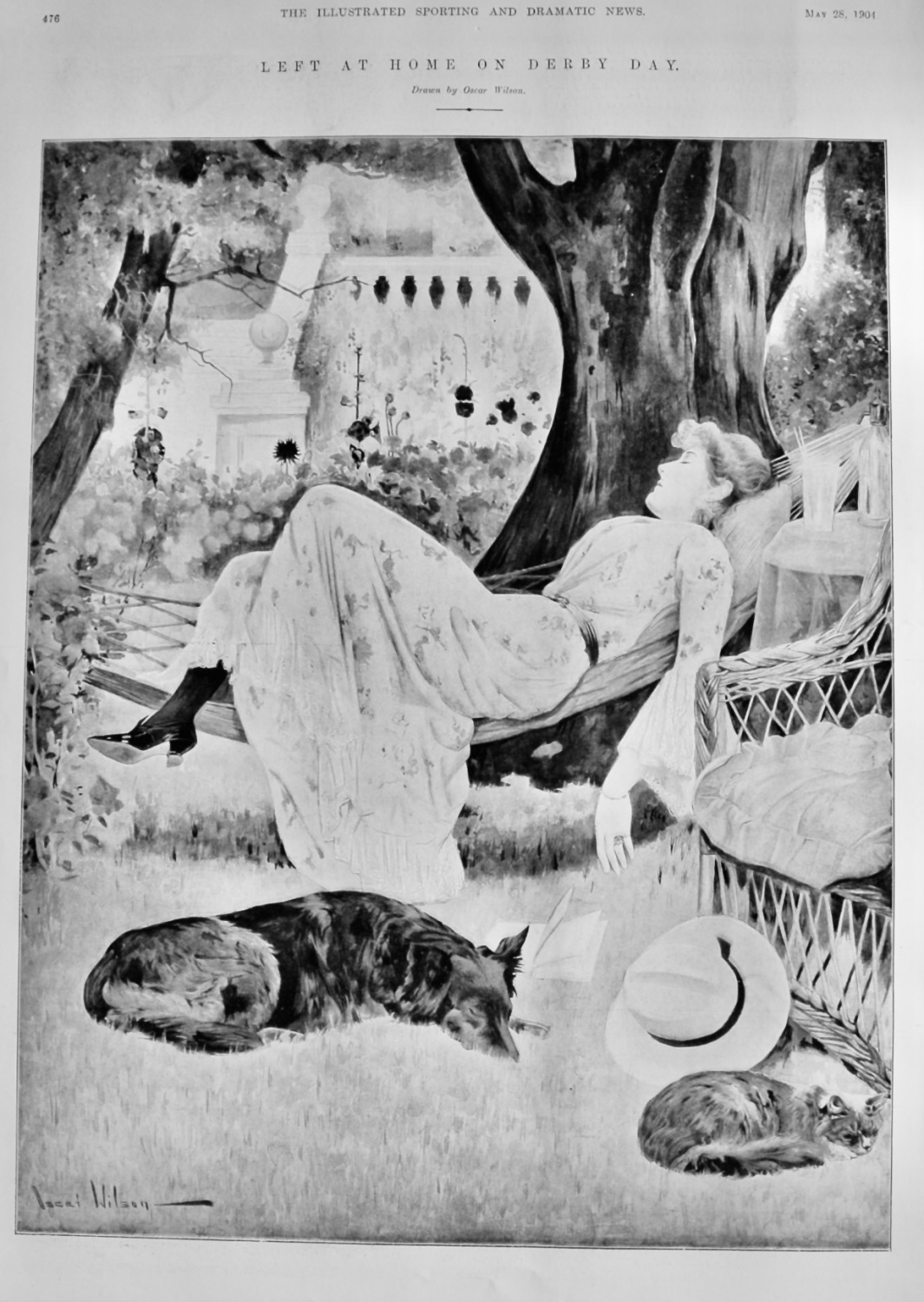 Left at Home on Derby Day.  1904.