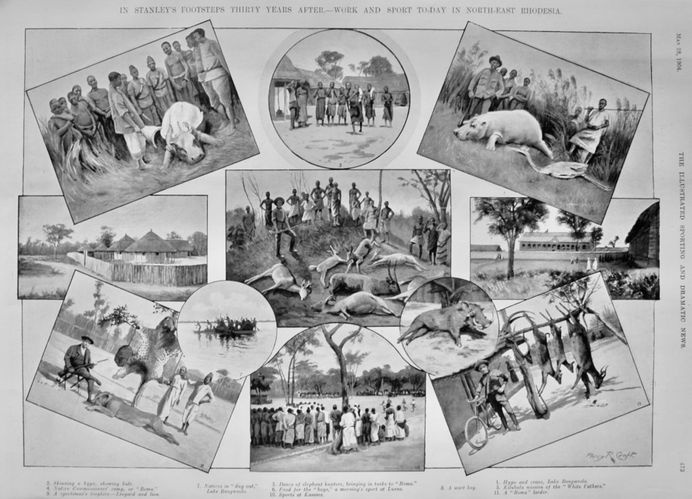 In Stanley's Footsteps Thirty Years After.-  Work and Sport To-day in North-East Rhodesia. 1904.