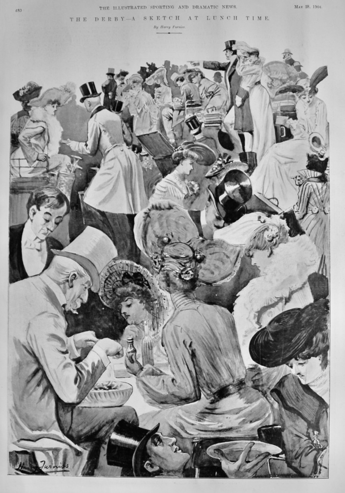 The Derby.- A Sketch at Lunch Time.  1904.