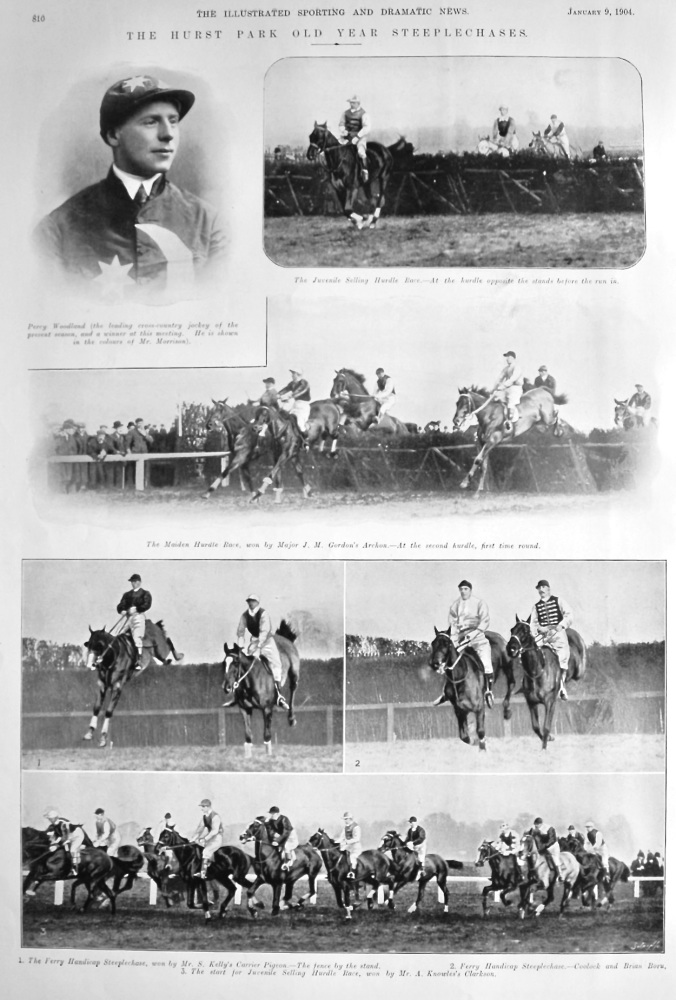 The Hurst Park Old Year Steeplechases.  1904.