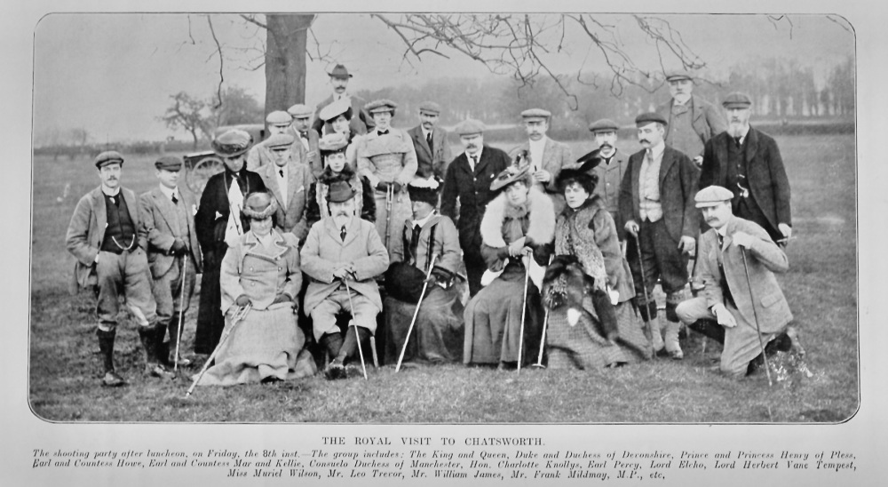 The Royal Visit to Chatsworth.  1904.