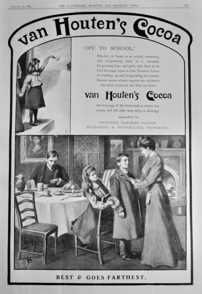 Van Houten's Cocoa. 1904.