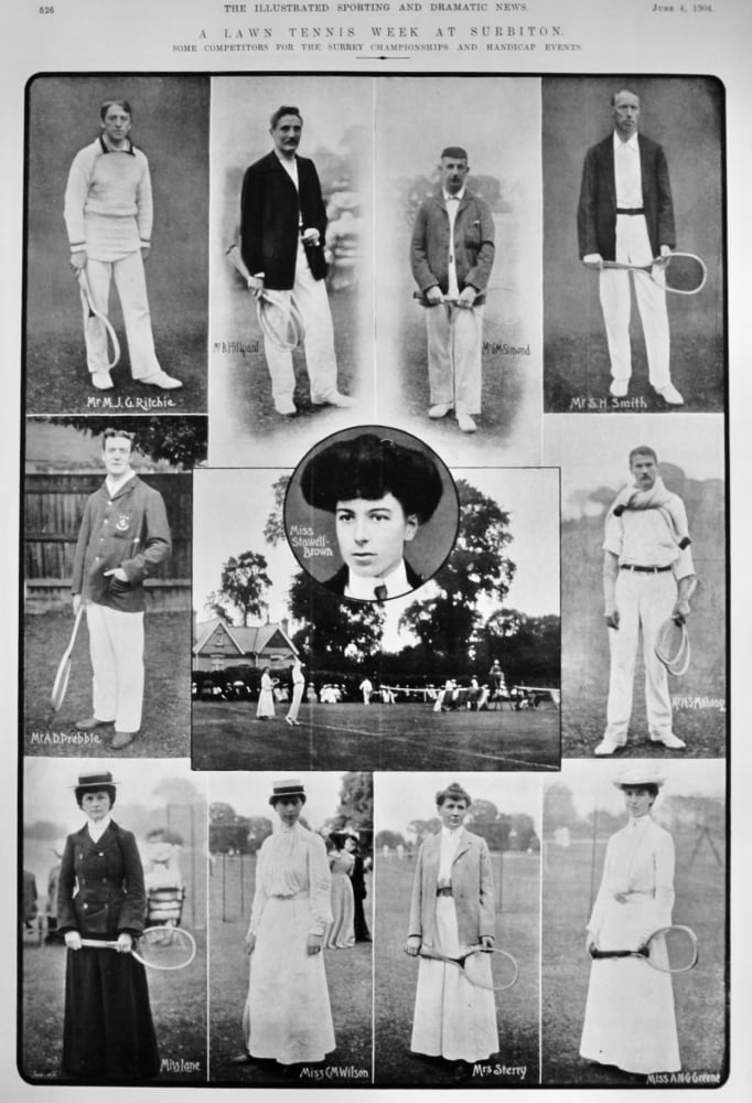 A Lawn Tennis Week at Surbiton.  1904.