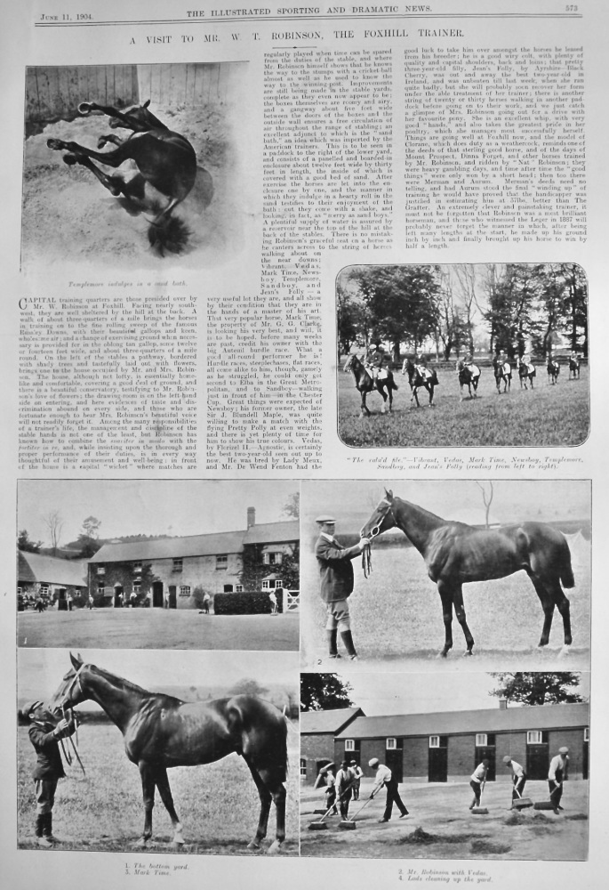 A Visit to Mr. W. T. Robinson.  The Foxhill Trainer. 1904.