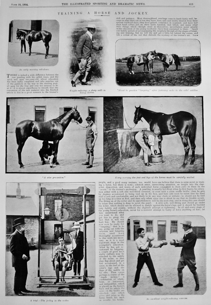 Training a Horse and Jockey.  1904.