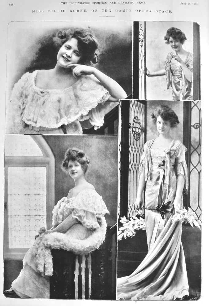 Miss Billie Burke, of the Comic Opera Stage.  1904.
