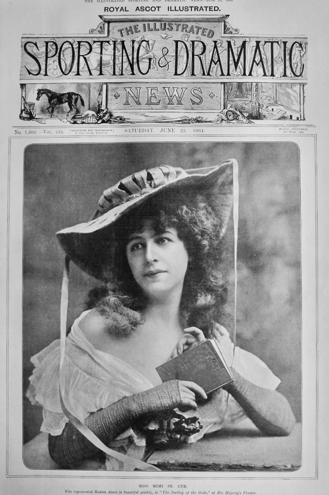 Miss Mimi St. Cyr.  Who represented Madam Asani (a beautiful geisha), in "The Darling of the Gods," at His Majesty's Theatre. 1904.
