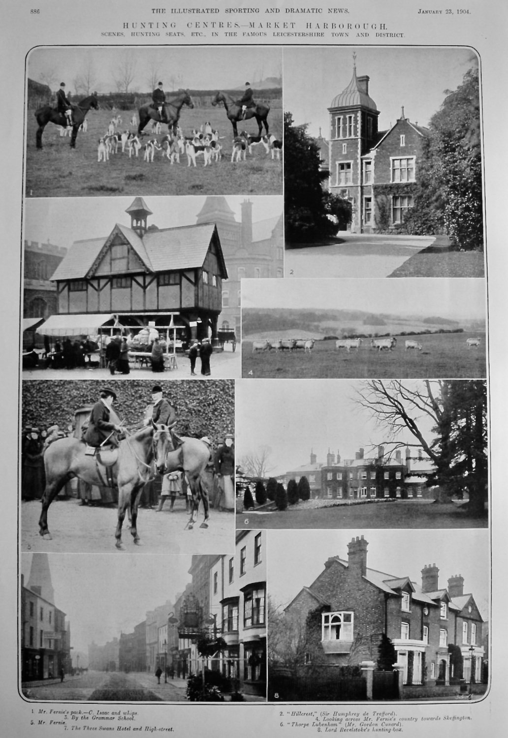 Hunting Centres.- Market Harborough.  1904.