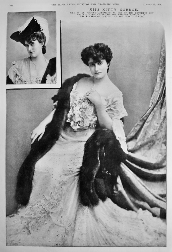 Miss Kitty Gordon. (Actress) 1904.
