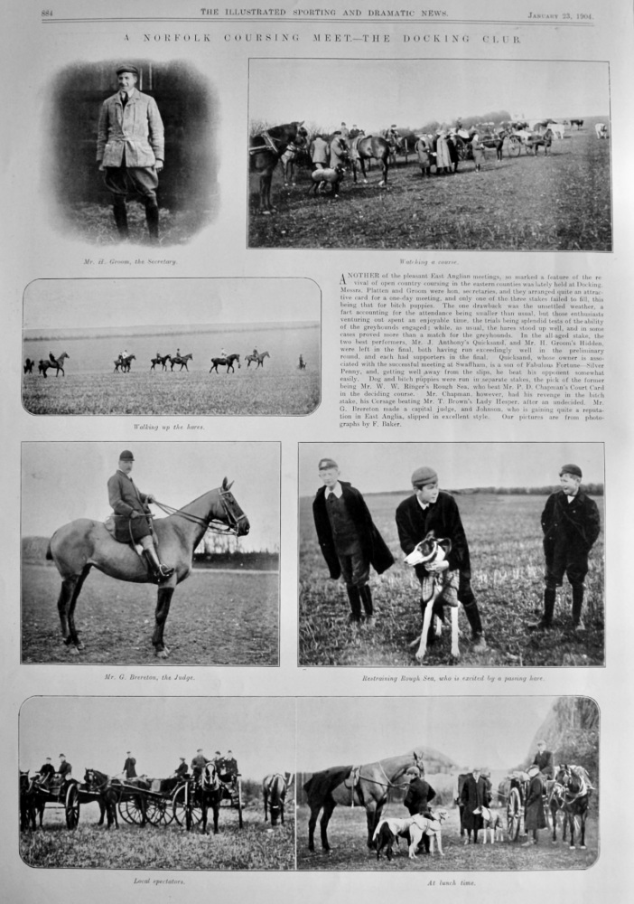 A Norfolk Coursing Meet.- The Docking Club.  1904.