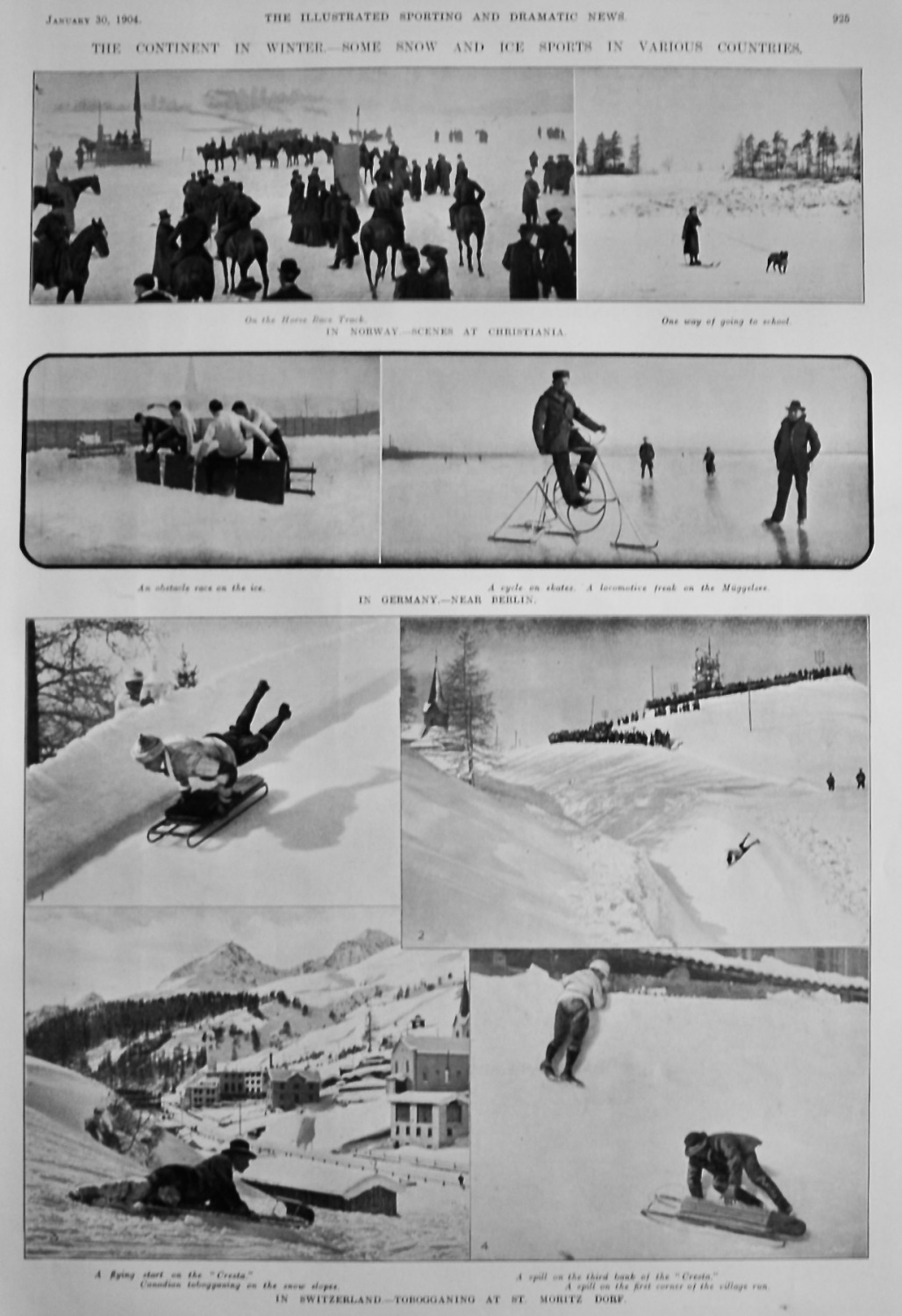 The Continent in Winter.- Some Snow and Ice Sports in Various Countries.  1