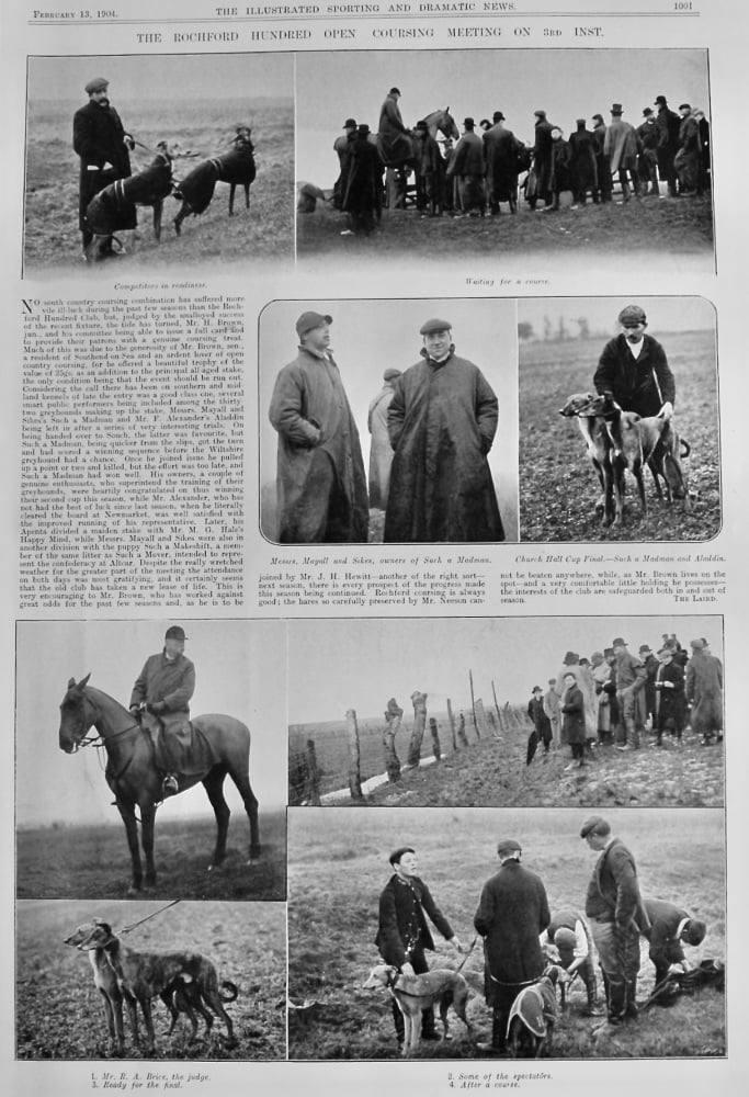 The Rochford Hundred Open Coursing Meeting on 3rd Inst. February 1904.