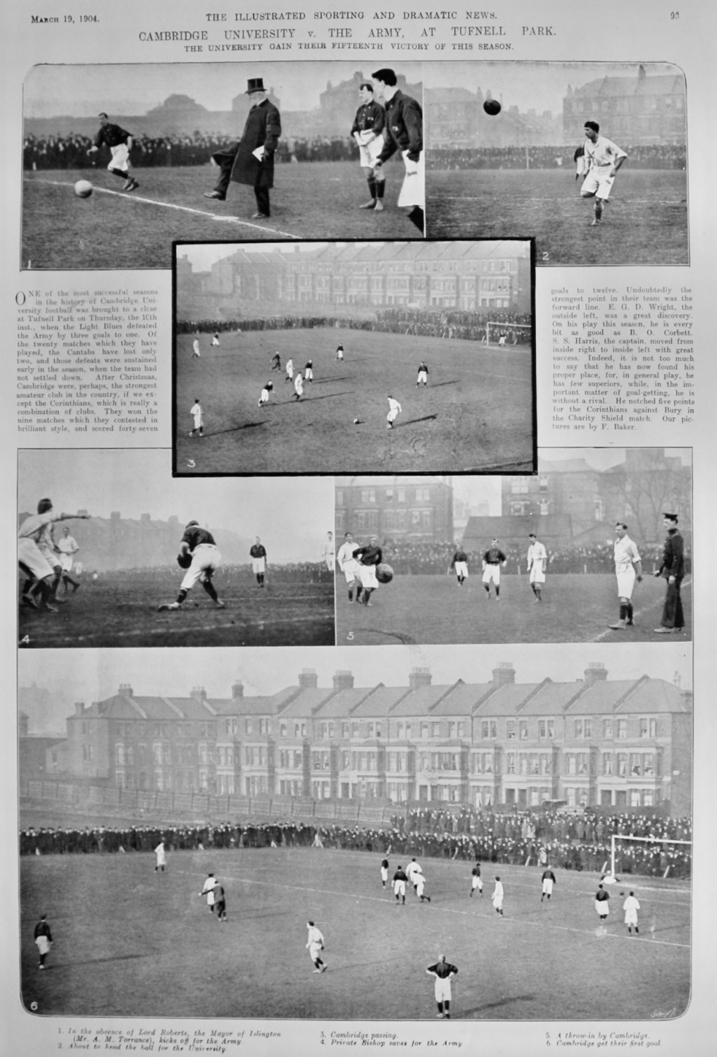 Cambridge University  v.  The Army,  at Tufnell Park.  1904.  (Football).