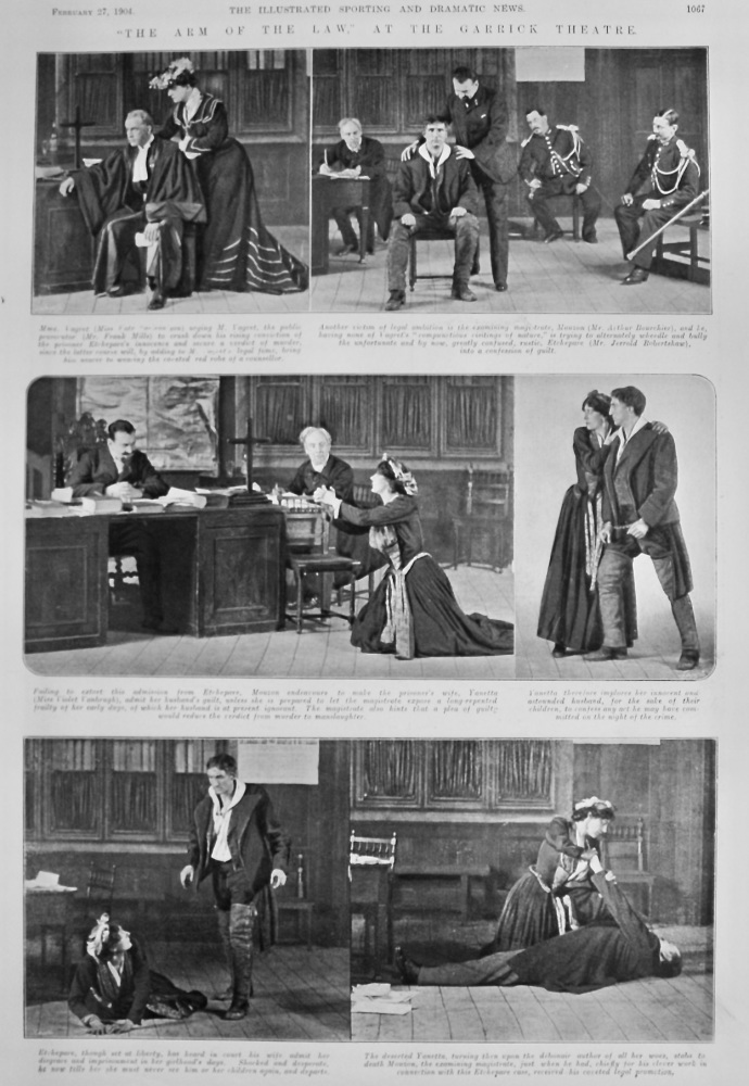 "The Arm of the Law," at the Garrick Theatre.  1904.