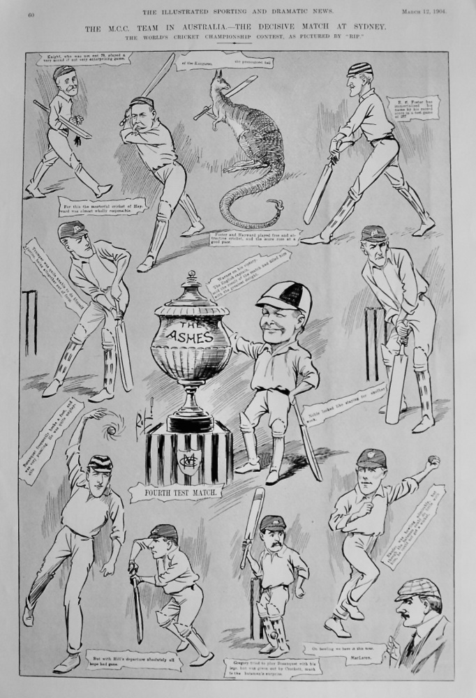 The M.C.C. Team in Australia.- The Decisive Match at Sydney.  1904.