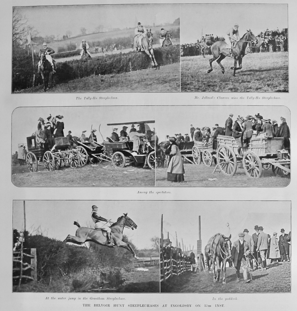 The Belvoir Hunt Steeplechases at Ingoldsby on the 17th inst.  1904.
