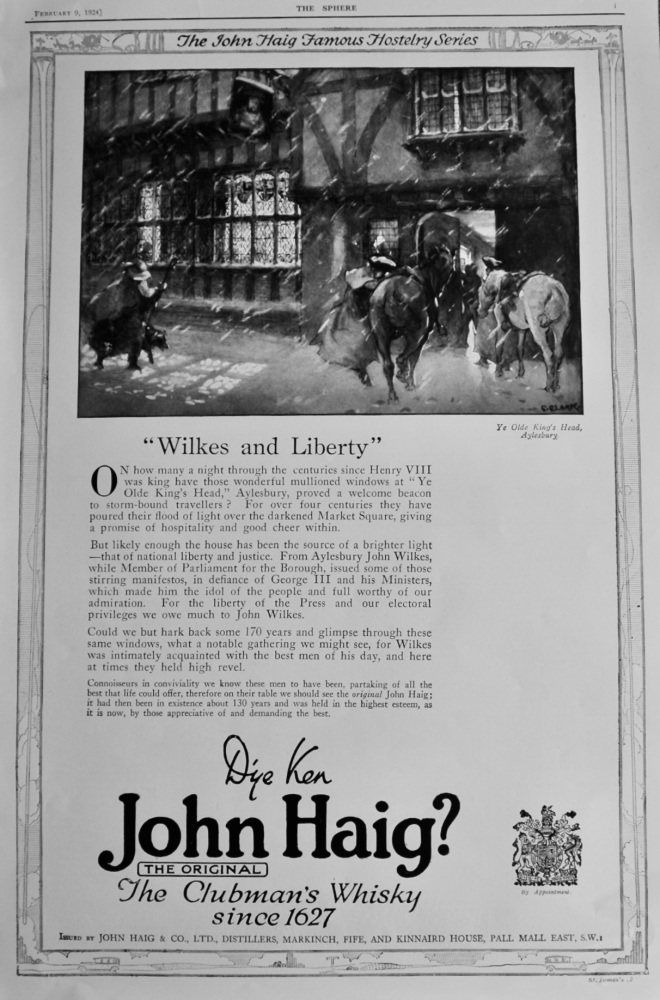 John Haig,  the original. :  The Clubman's Whisky since 1627. 