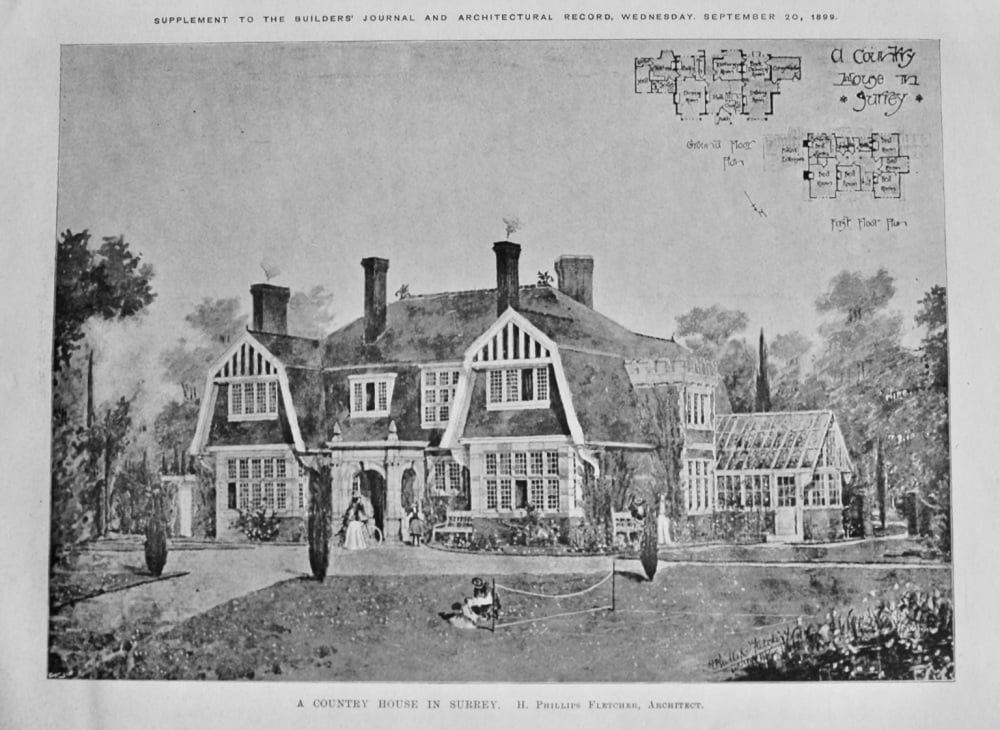 A Country House in Surrey.  1899.