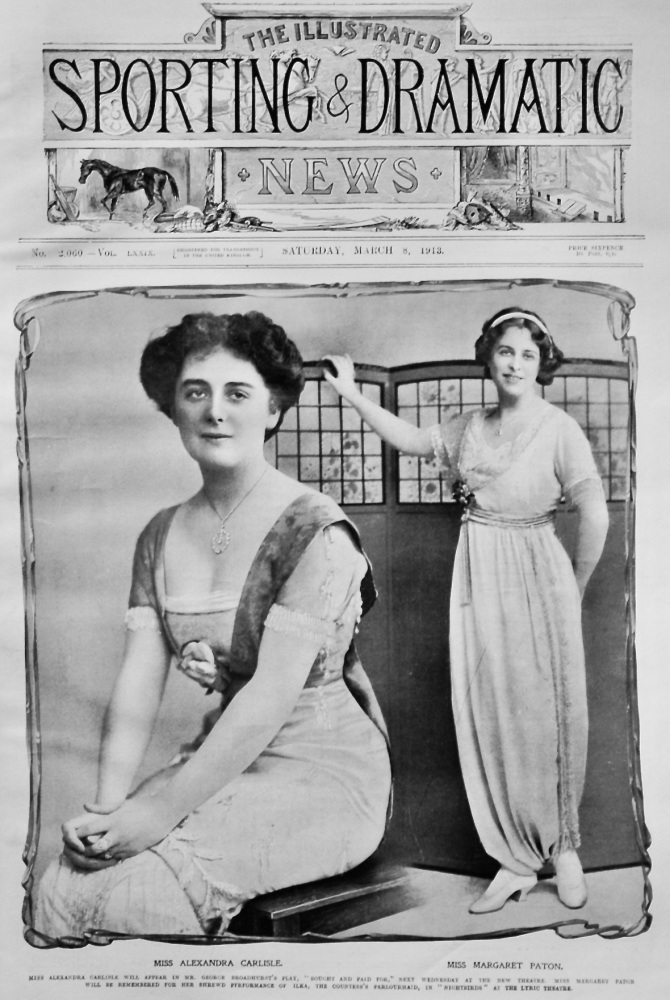 Miss Alexandra Carlisle.  &   Miss Margaret Paton.  1913.