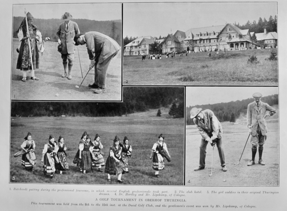 A Golf Tournament in Oberhof Thuringia.  1913.
