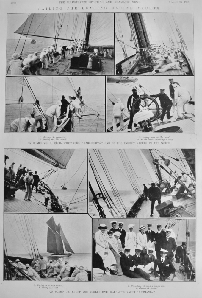 Sailing the Leading Racing Yachts.  1913.