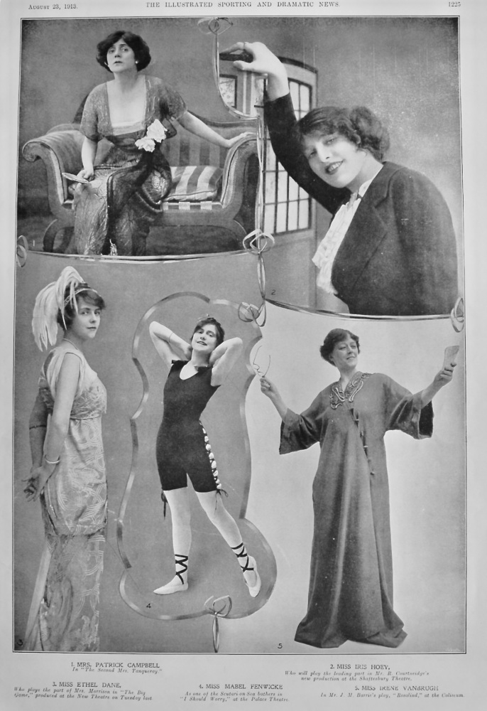 Actresses on the Stage.  August 1913.