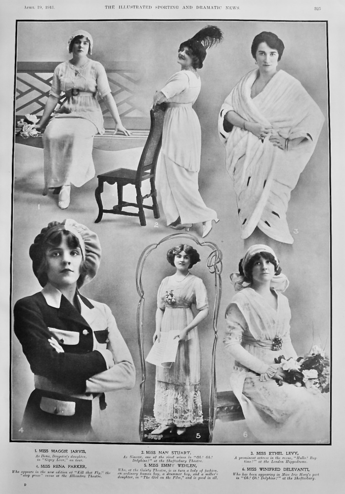 Actresses from the Stage, April 1913.