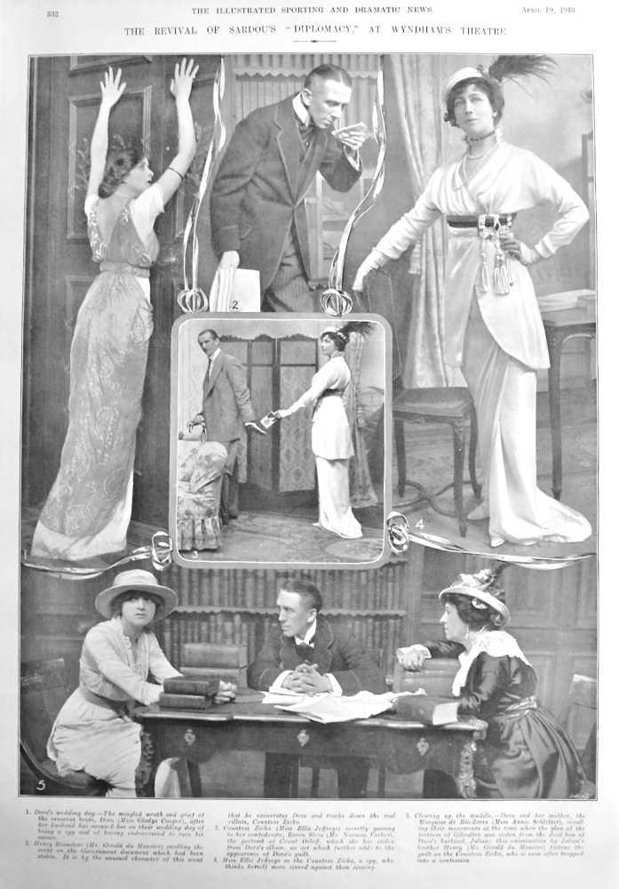 The Revival of Sardou's  "Diplomacy," at Wyndham's Theatre.  1913.