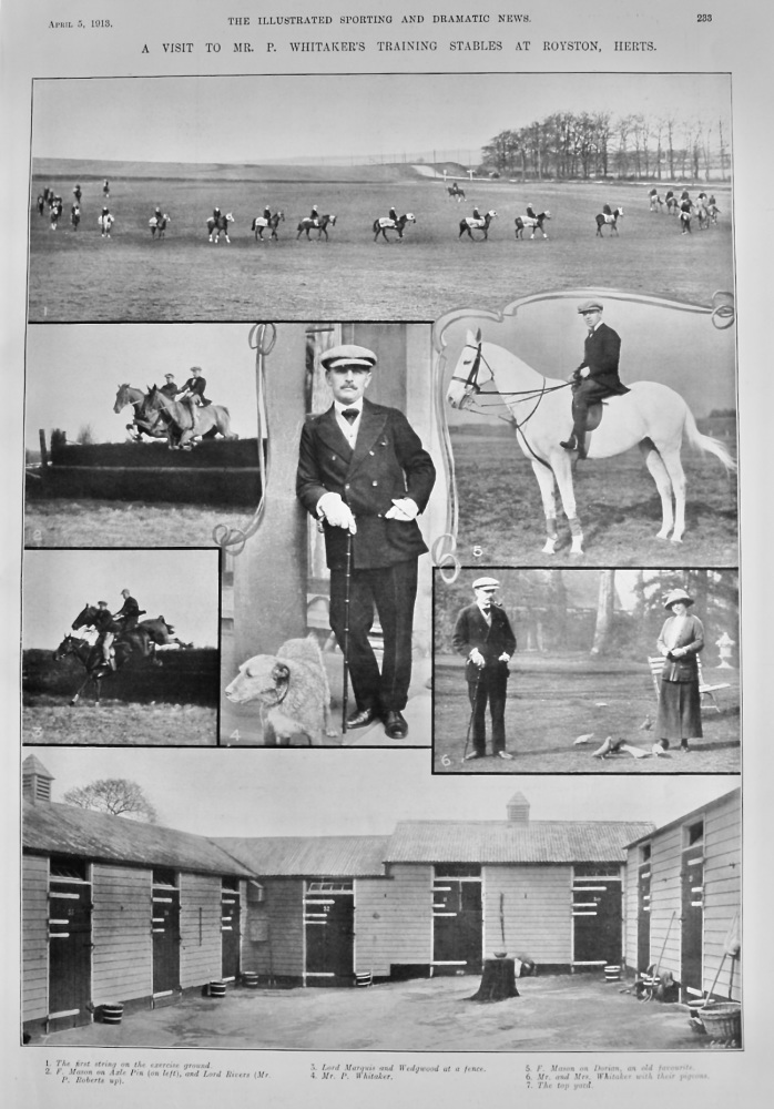 A Visit to Mr. P. Whitaker's Training Stables at Royston, Herts.  1913.