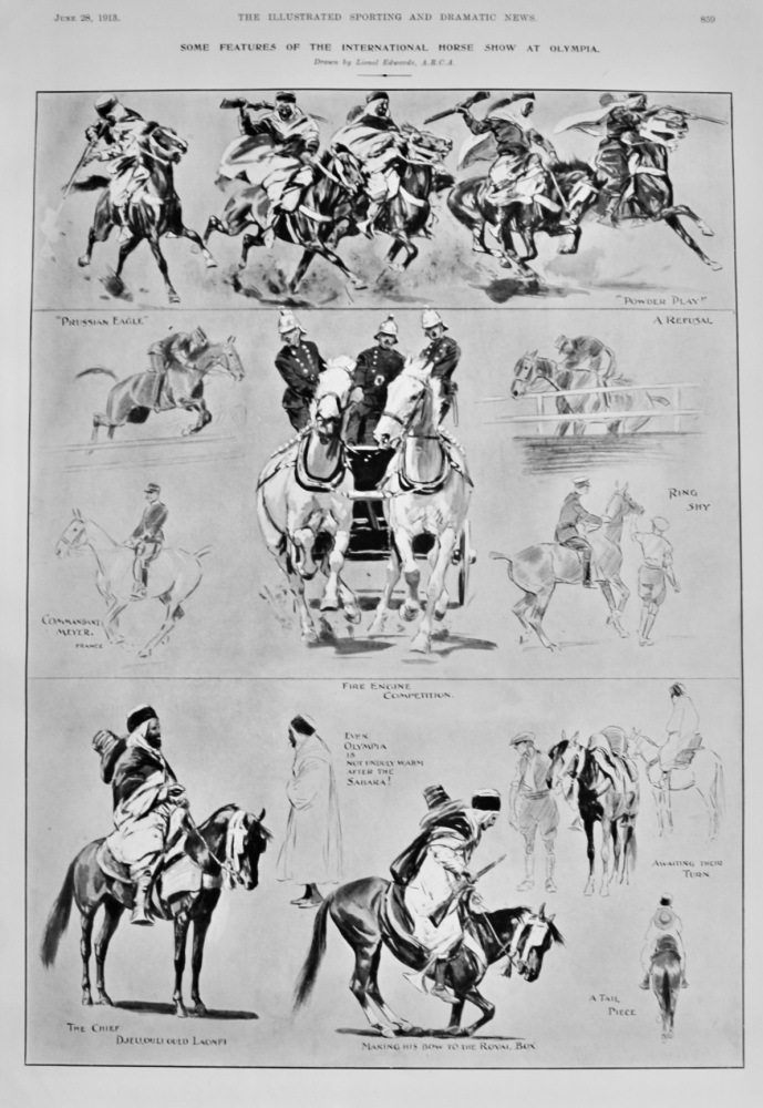 Some Features of the International Horse Show at Olympia.  1913.