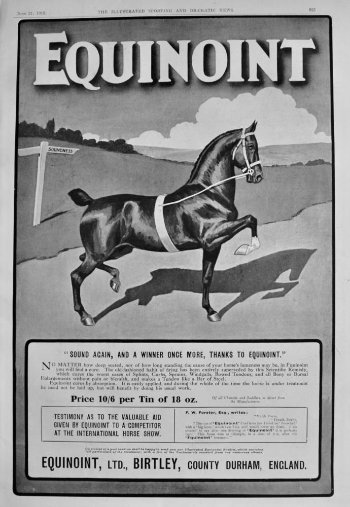 Equinoint, Ltd., Bartley, County Durham, England.  1913.