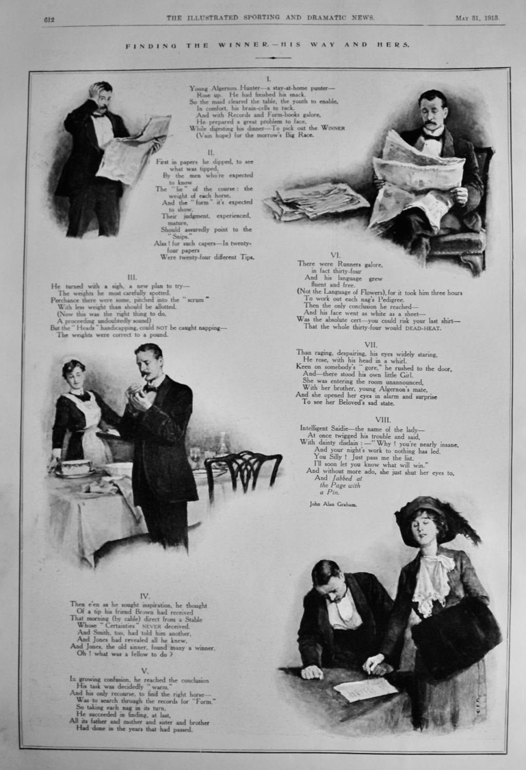 Finding the Winner.- His way and Hers.  1913.