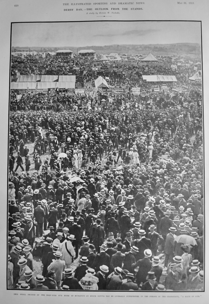 Derby Day.- The Outlook from the Stands.  1913.