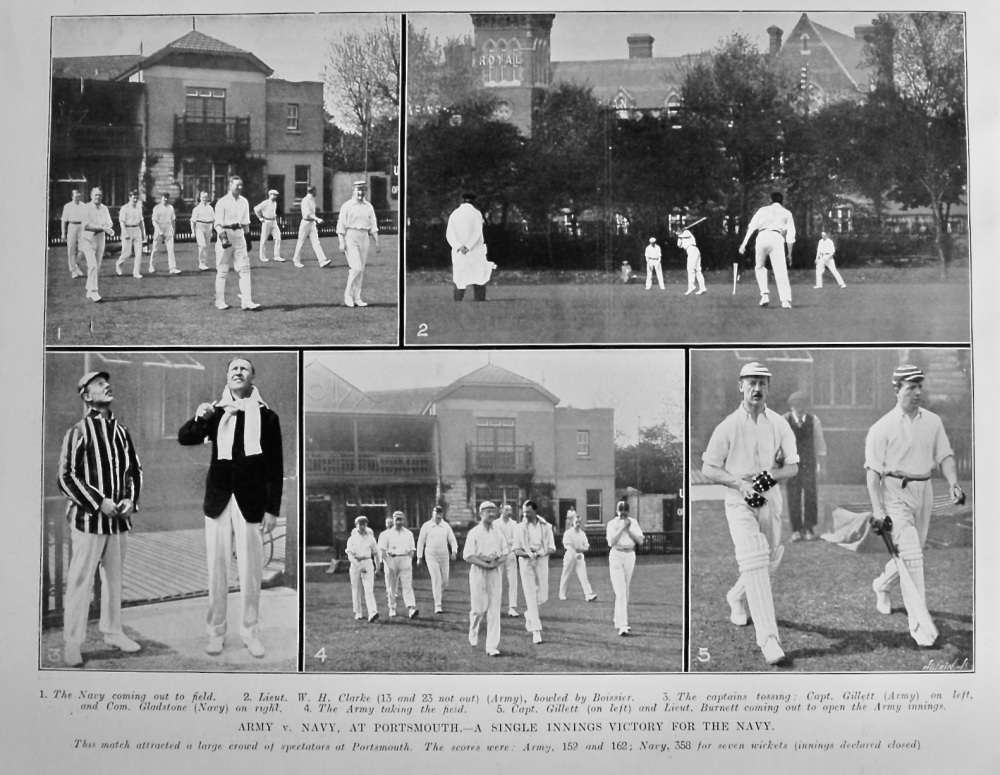 Army  v. Navy, at Portsmouth.- A Single Innings Victory for the Navy.  1913