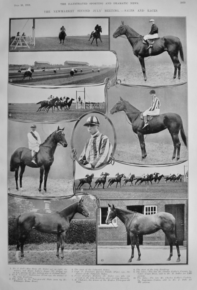 The Newmarket Second July Meeting.- Sales and Races.  1913.