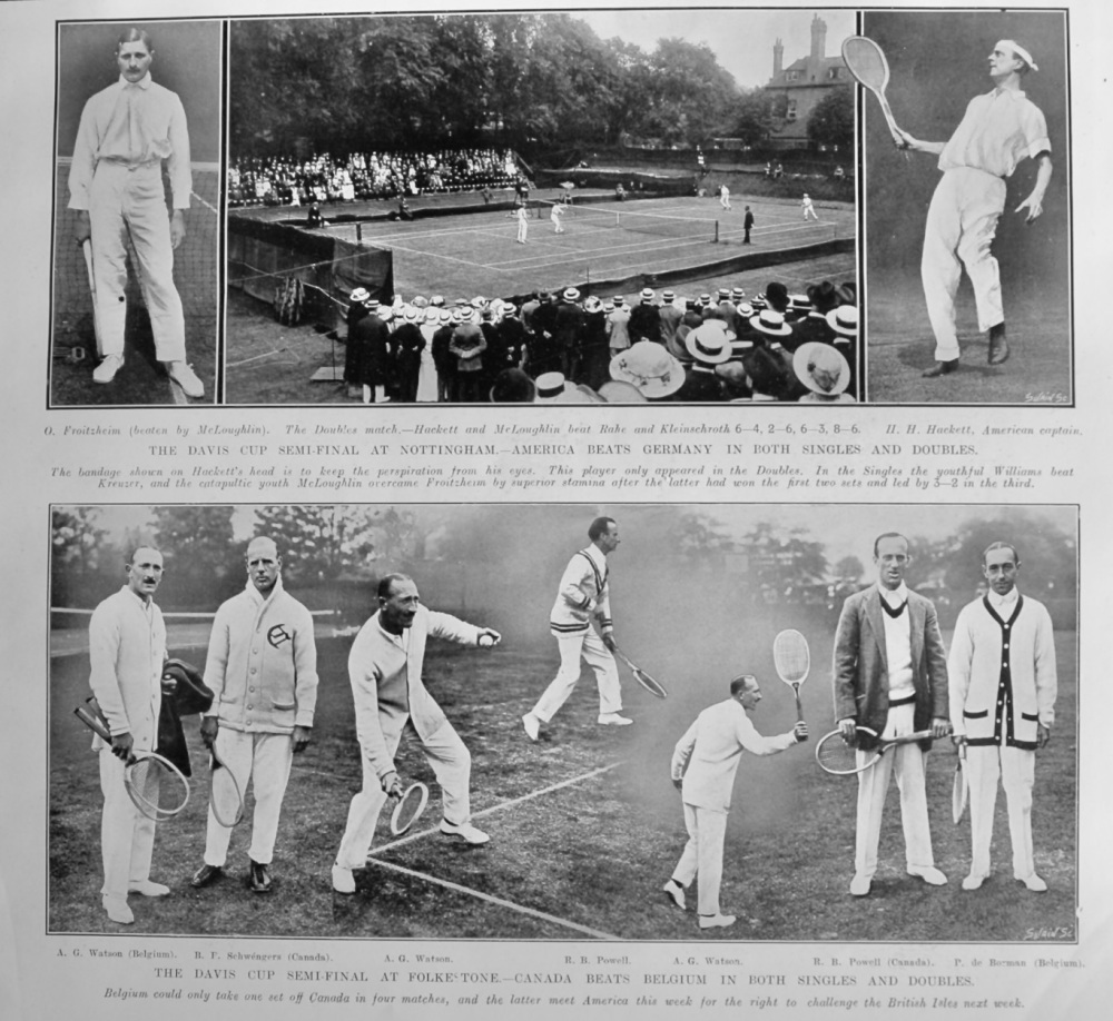 The Davis Cup.  Semi-finals 1913.