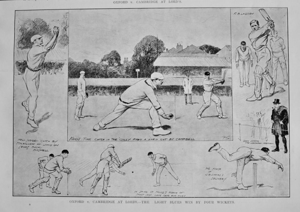 Oxford v. Cambridge at Lord's.  1913.  (Cricket).