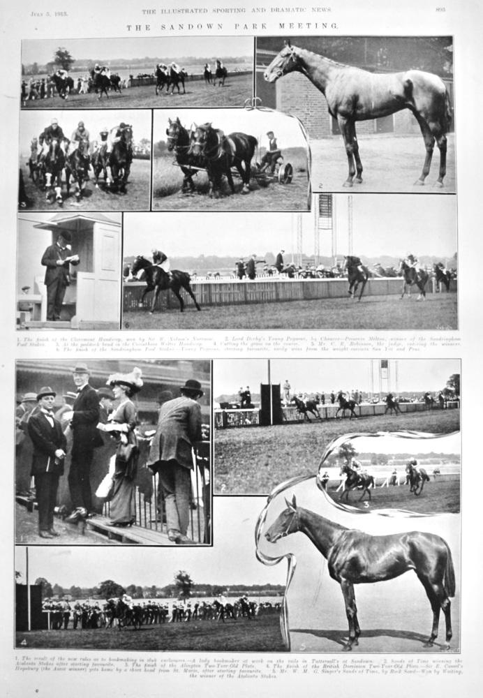 The Sandown Park Meeting.  (Horseracing)  1913.