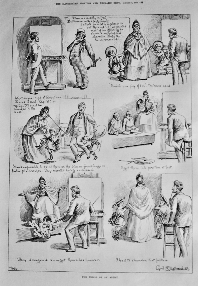 The Trials of an Artist.  1889.