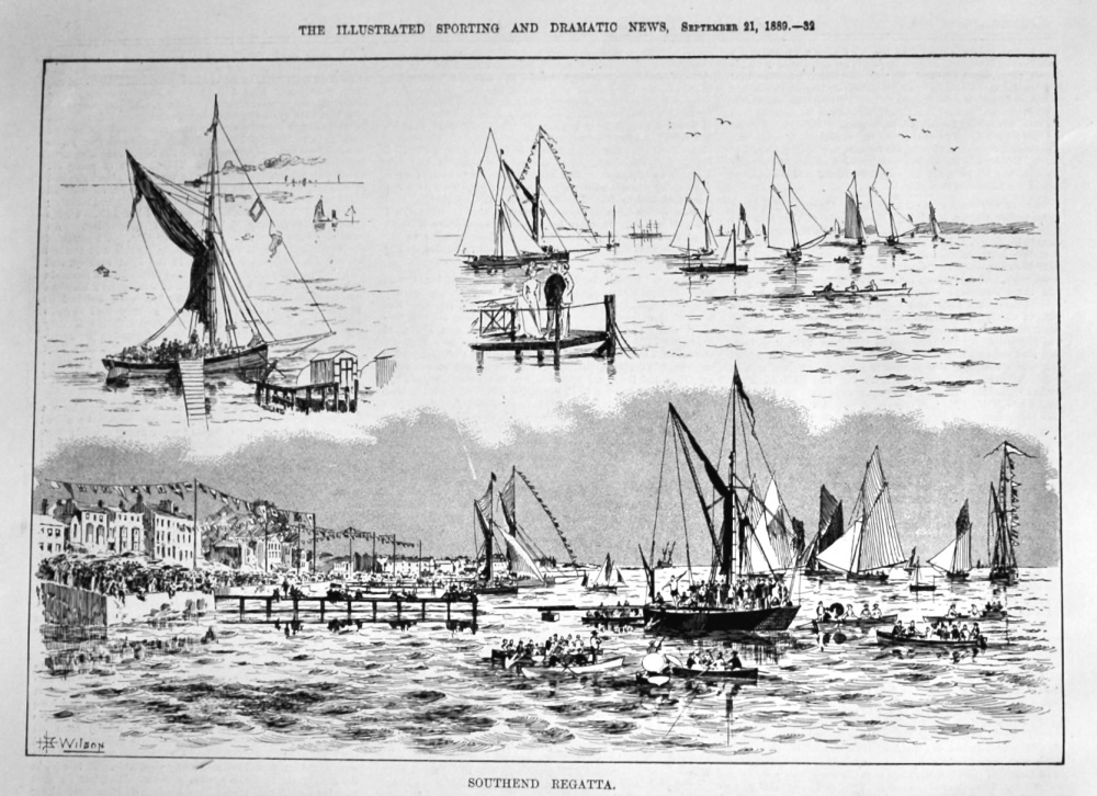 Southend Regatta.  1889.
