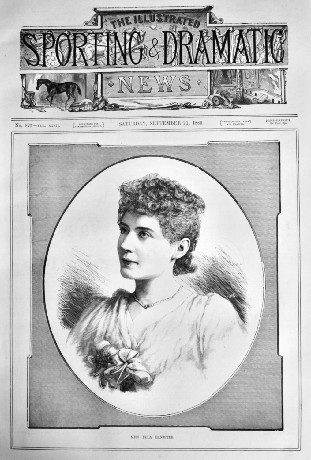 Miss Ella Banister.  1889. (Actress)