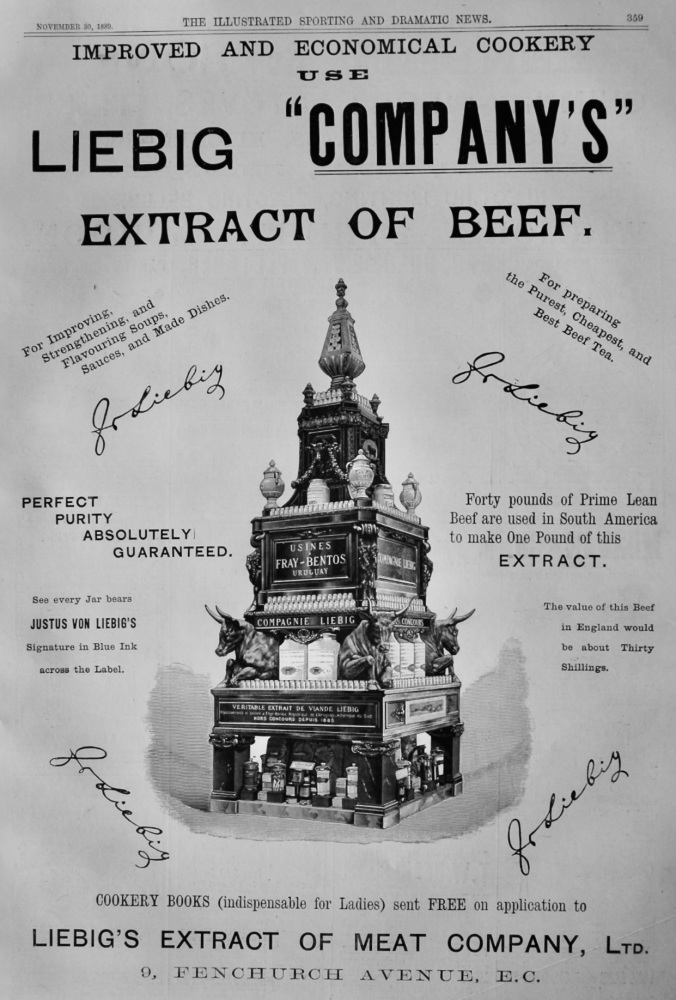 Liebig's Extract of Meat Company, Ltd.  1889.