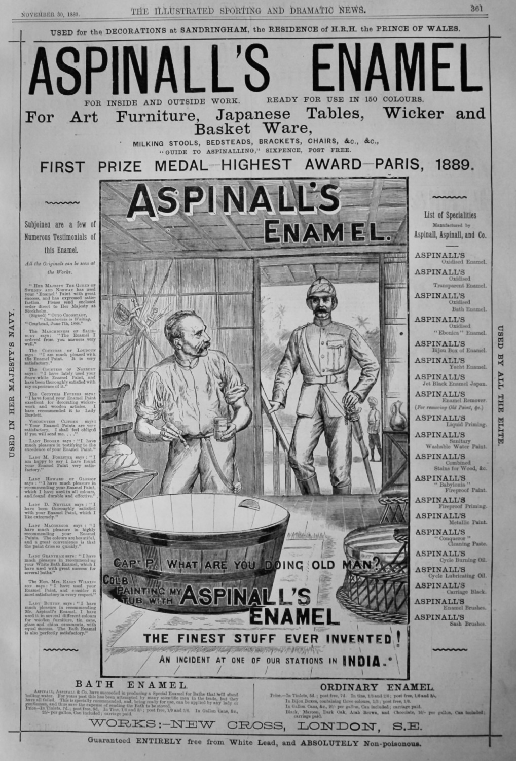 Aspinall's Enamel.  1889.
