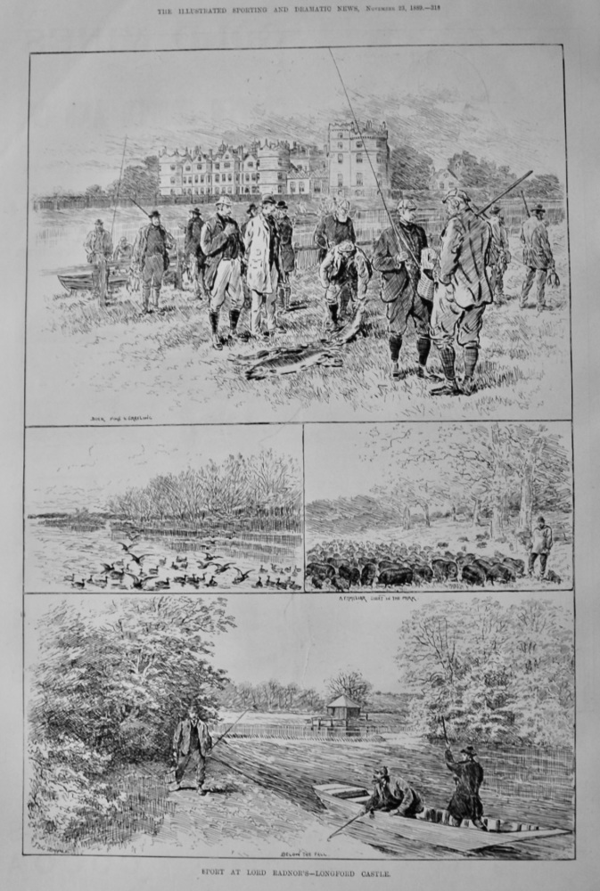 Sport at Lord Radnor's-Longford Castle.  1889.