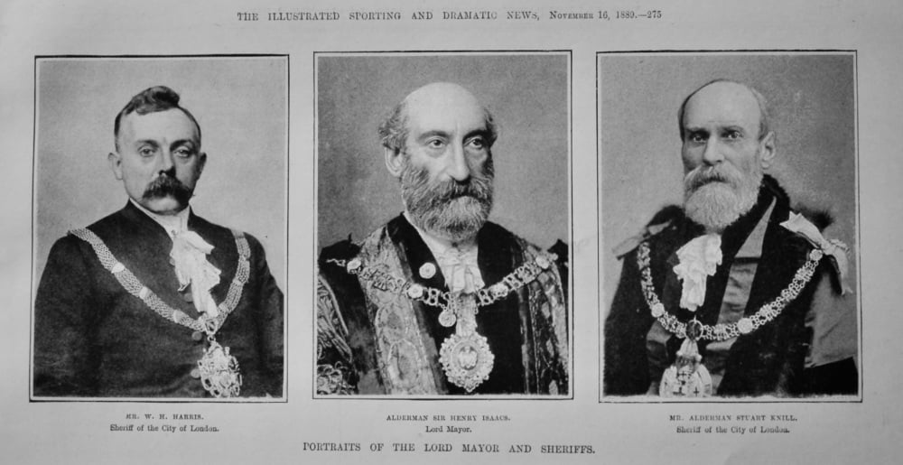 Portraits of the Lord Mayor and Sheriffs.  1889.