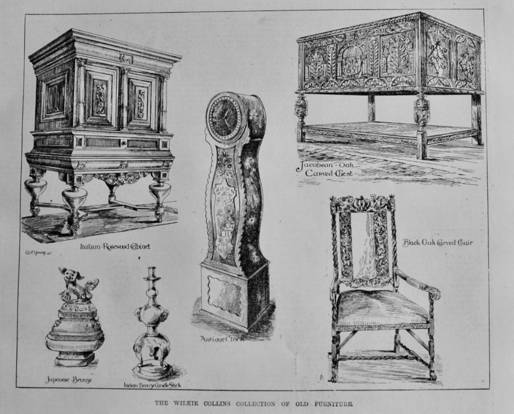 The Wilkie Collins Collection of Old Furniture.  1889.