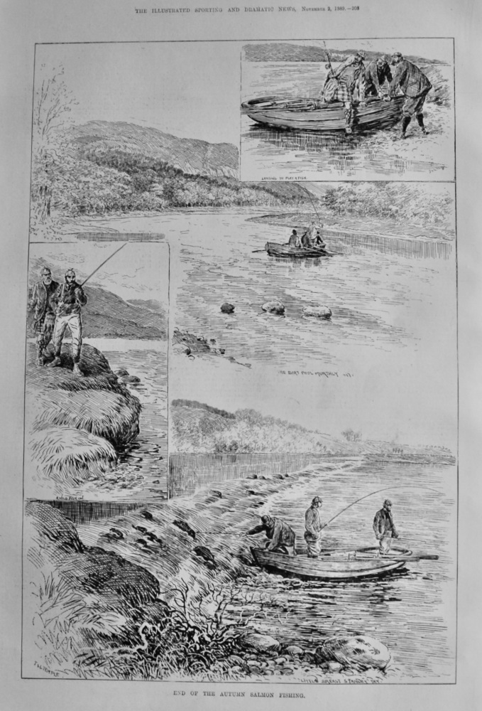 End of the Autumn Salmon Fishing.  1889.
