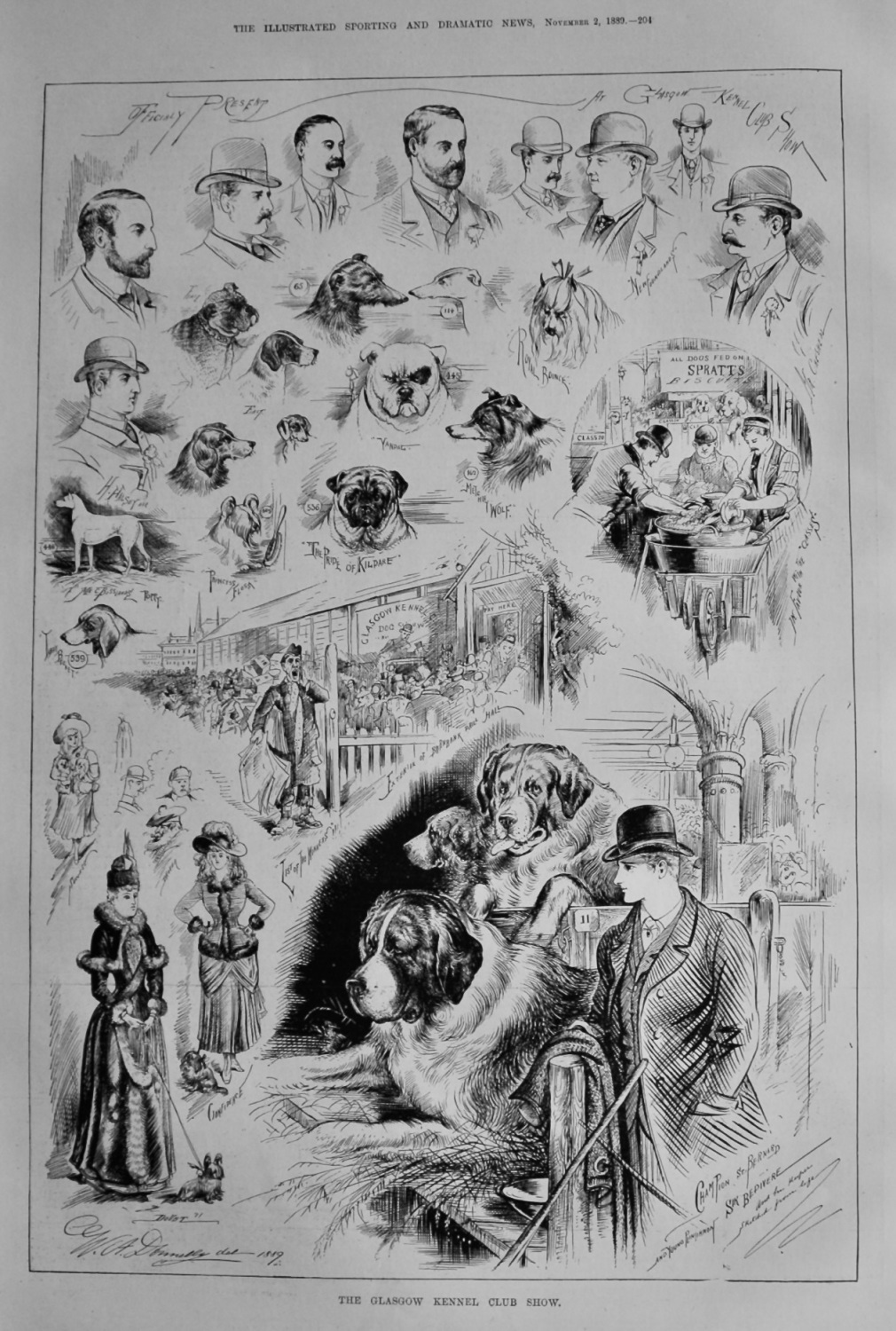 The Glasgow Kennel Club Show.  1889.