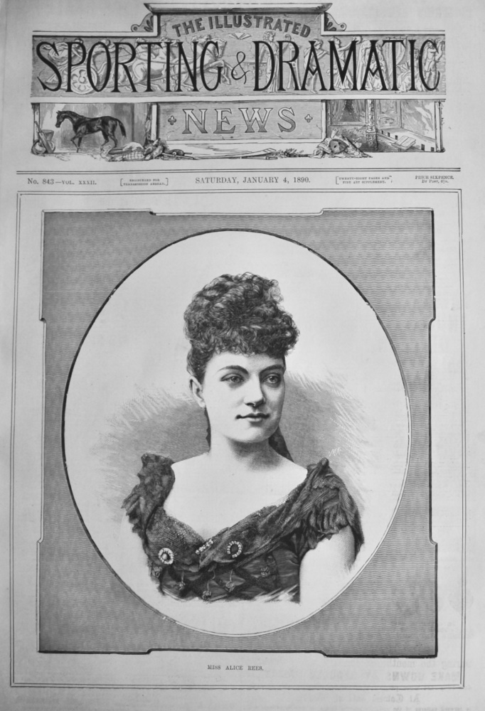Miss Alice Rees.  (Soprano)  1890.
